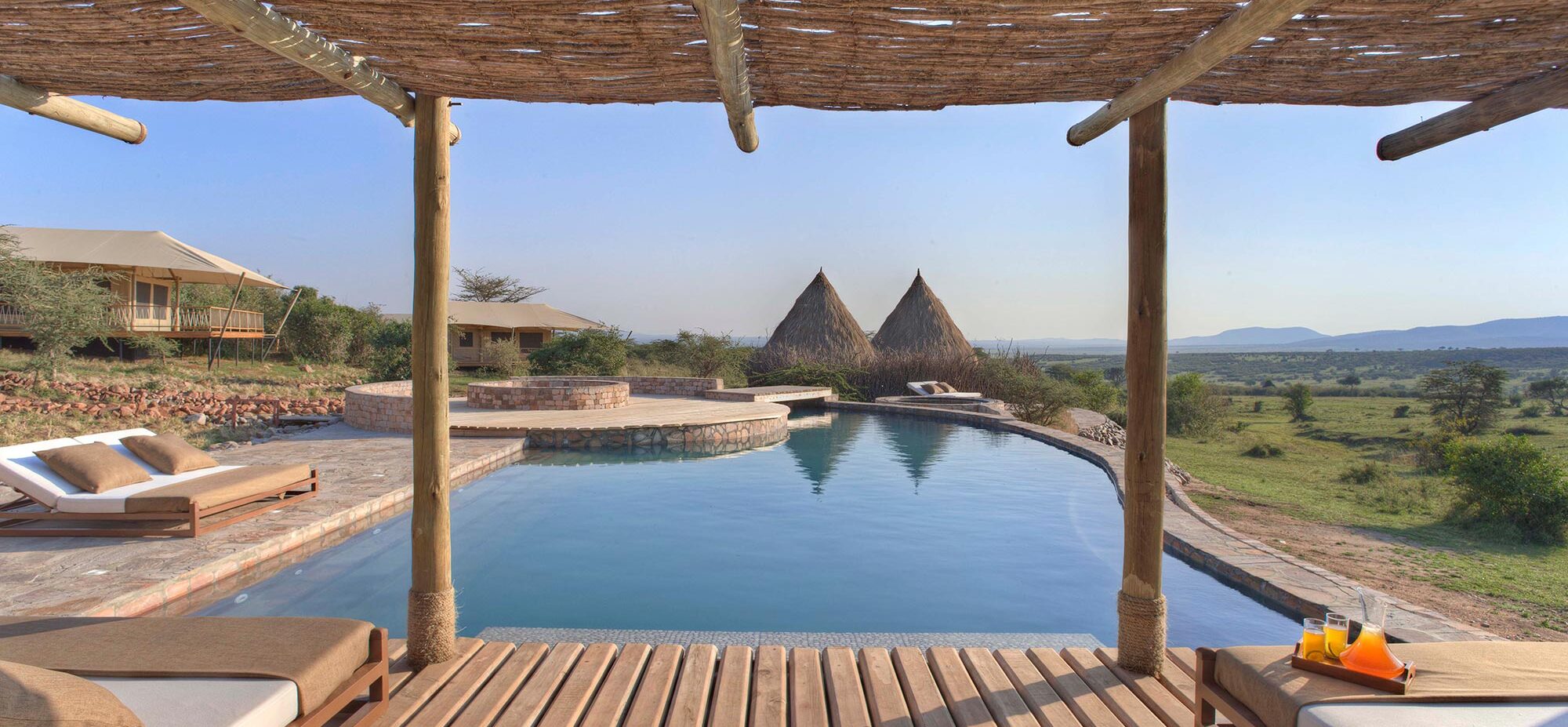 View of the horizon from the pool deck