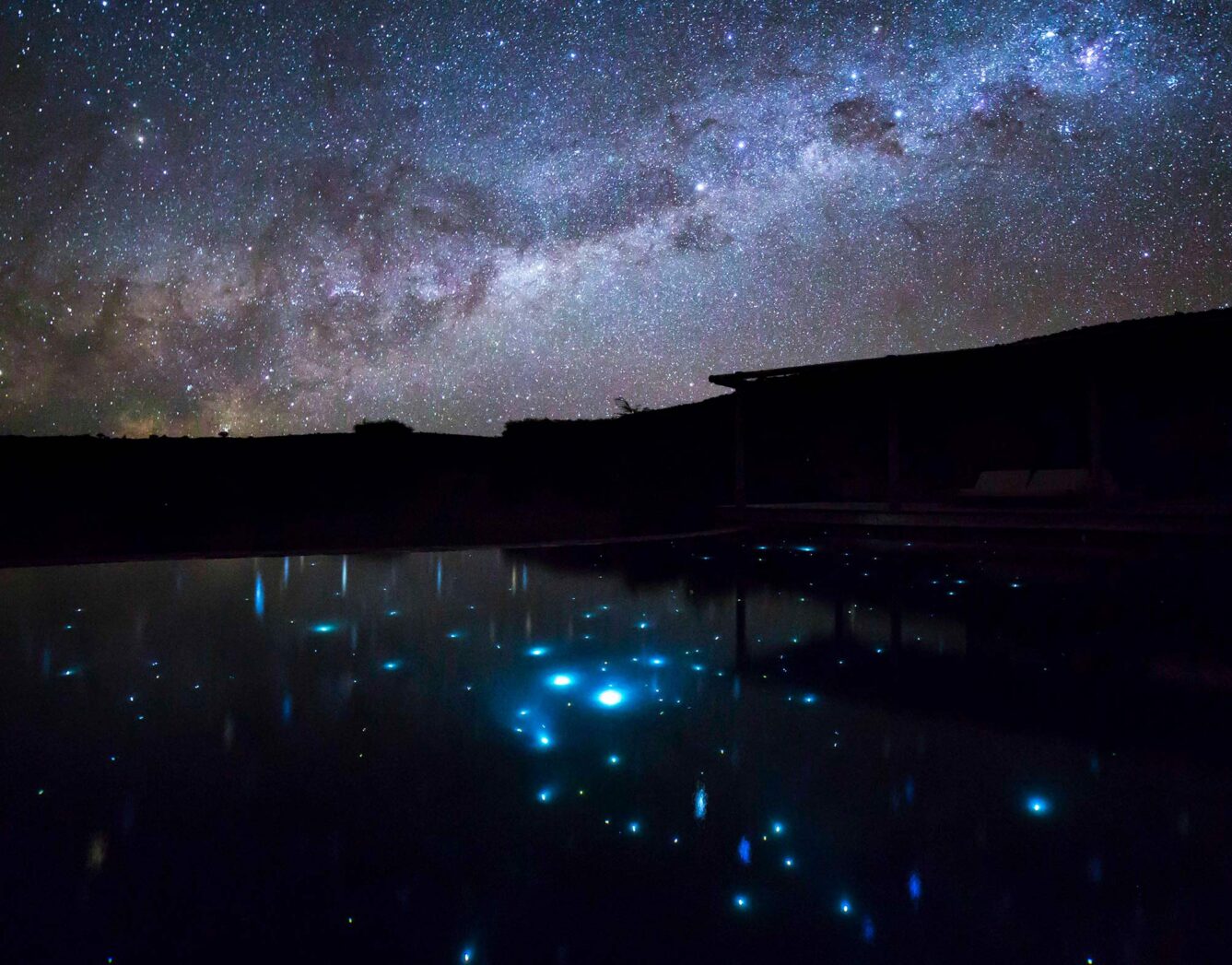 Infinity pool under the milkyway