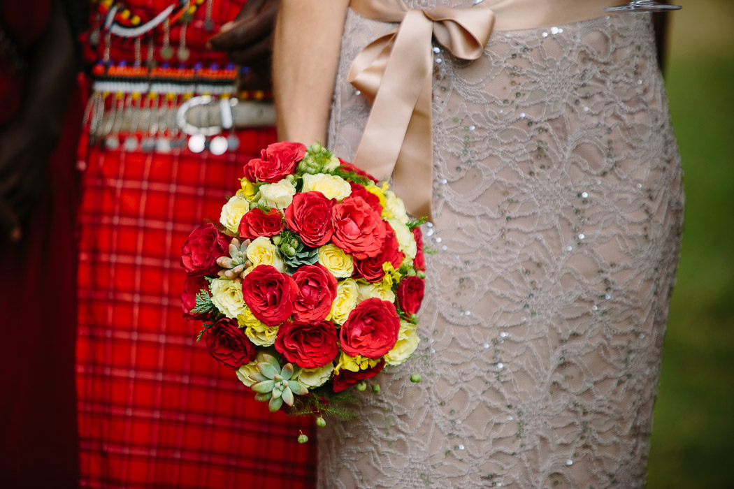 Woman holding a bouquet