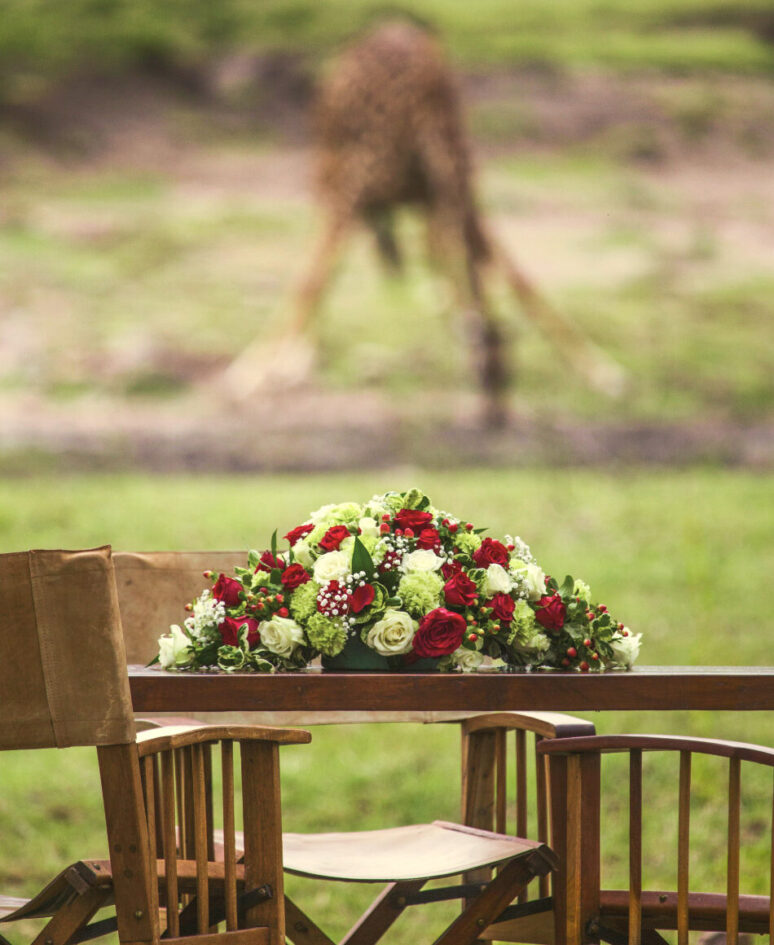 Flower arrangement on a table