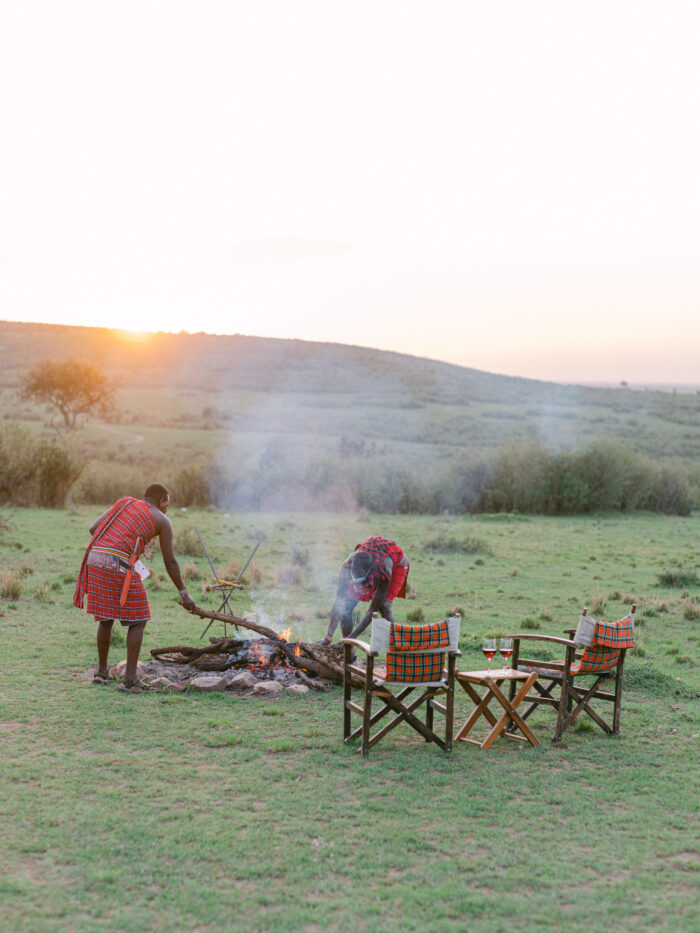 private sundowner at Mara Bushtops