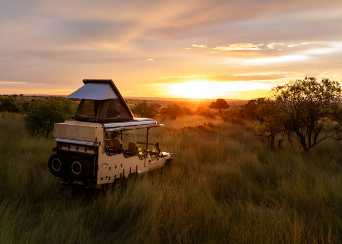 a tent on a safari vehicle