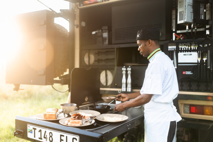 a chef cooking breakfast